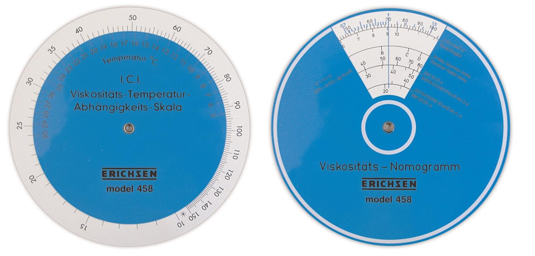 erichsen458粘度和温度换算盘