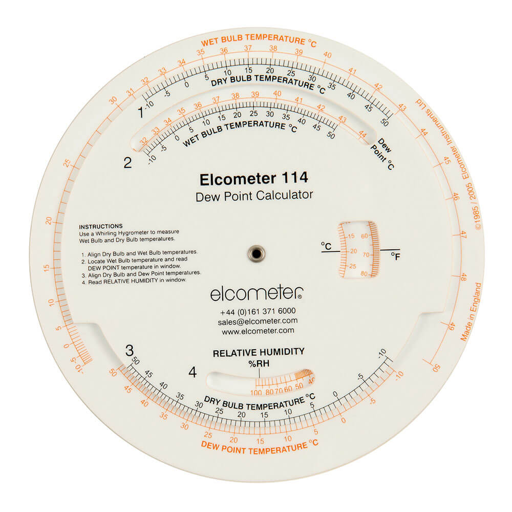 Elcometer114露点计算盘